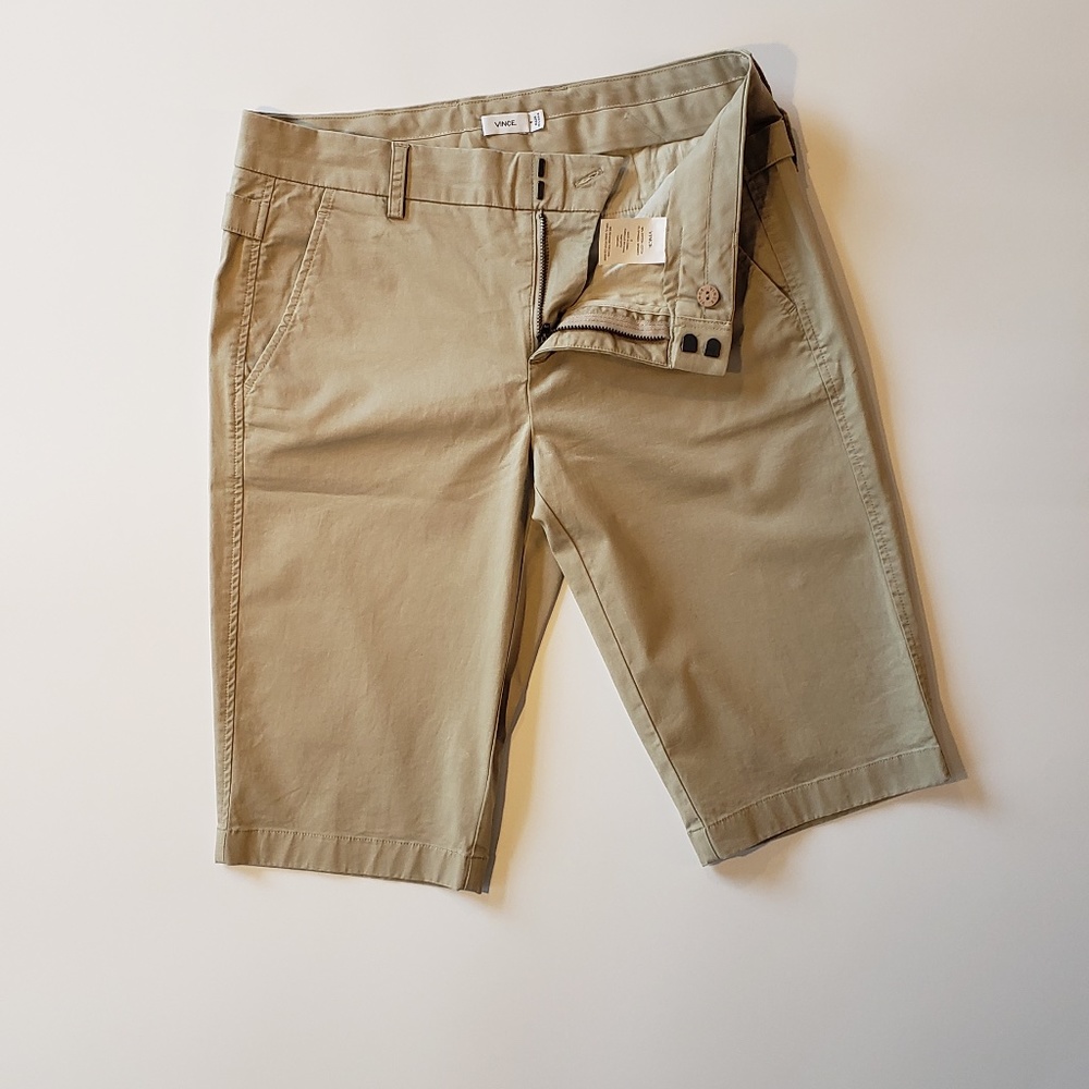 VINCE Khaki Bermuda Shorts Size 6